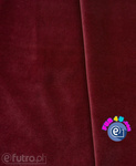 Burgundy 12410 - SII Velvet Fabric, piece 360 cm x 145 cm for sale as a whole