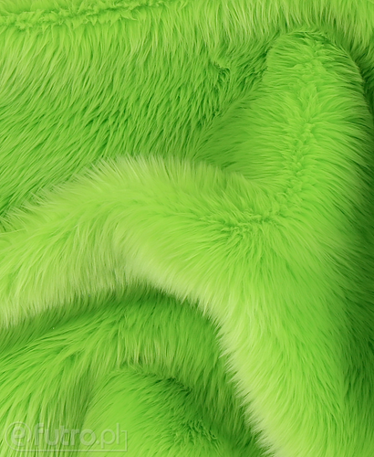  Lime Green 17L Shaggy Faux Fur Pile Length 40 mm