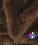 Brown 028 SII Shaggy Faux Fur,  piece 45 cm x 150 cm for sale as a whole