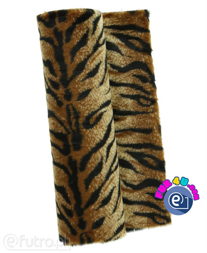 Brown 335T/100 Plush Fabric Tiger 11 mm