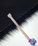 black 040 Shaggy Faux Fur Pile Length 40 mm 