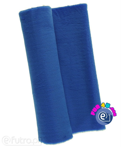 Dzianina Pluszowa KW 315273 -SII chabrowy, kawałek [ prostokąt ] o wymiarach 50 cm na 150 cm