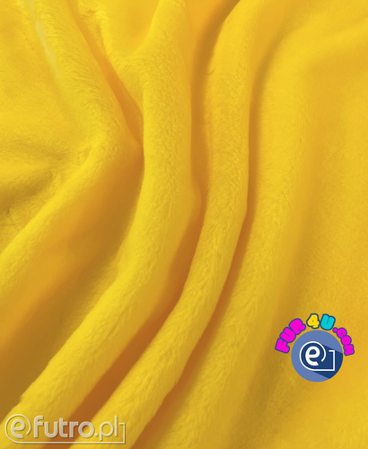 Yellow 33538 Short Pile Plush Fabric Pile Length 9 mm