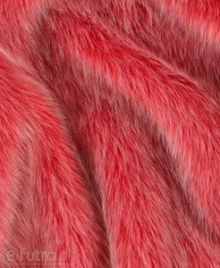 Foxtrot Faux Fur - Red and Porcelain Tips 40mm