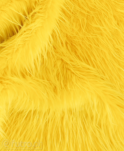 Yellow Faux Fur Fox Long 025 Pile Length 90 mm