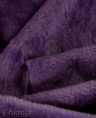 Purple 3458 Long Pile Plush Fabric Pile Length 17 mm