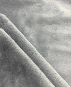 Grey 3350 - SII Short Pile Plush Fabric,  piece 30cm x 150cm for sale in one piece