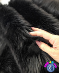 black 040 Shaggy Faux Fur Pile Length 40 mm 