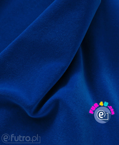 Aksamit blue 536142, tkanina, która charakteryzuje się naturalnym składem i krótką, bawełnianą okrywą włosową