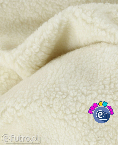 EcruTeddy Sherpa Wool Faux Fur Fabric 39569 -SII , piece 30 cm x 150 cm for sale as a whole