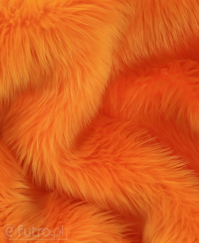 Orange 17O Shaggy Faux Fur Pile Length 40 mm