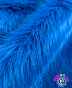 Cornflower Blue P10 Shaggy Faux Fur Pile Length 40 mm