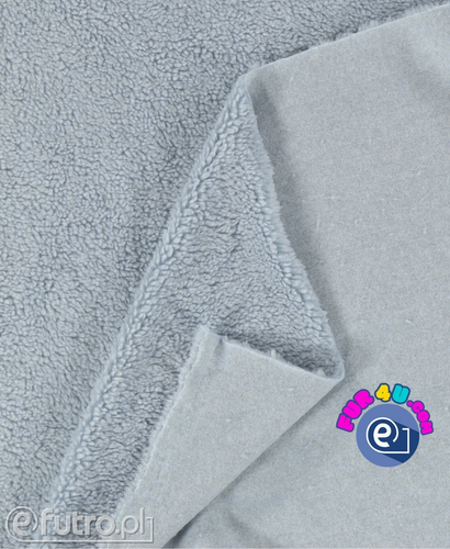 Grey 31507 Teddy Sherpa Faux Fur Fabric Pile ,piece 70cm x 145cm for sale as a whole