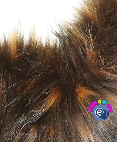 Brown Shaggy Raccoon Faux Fur Fox Long 810 Pile Length 90 mm