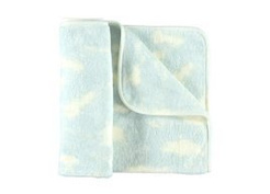 BLUE BABY BLANKET clouds