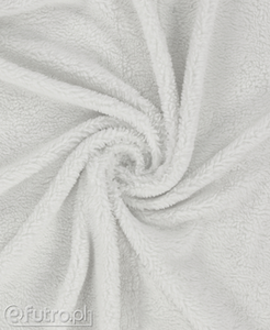 White 33540 Lamb Sherpa Faux Fur Fabric Pile Length 8 mm