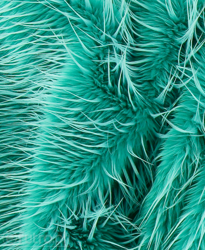 Turquoise Faux Fur Fox Long 027 Pile Length 90 mm