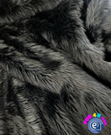 black 040 Shaggy Faux Fur Pile Length 40 mm 