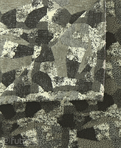 Black-Grey Camo 16KWSS14-038 Teddy Sherpa Pile Length 8 mm