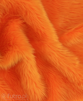  Czupryna 17O pomarańczowy, sztuczne futro o średniej długości włosa około 40 mm