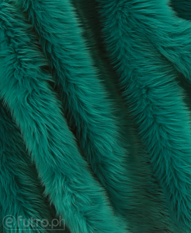 Czupryna 027 turkusowy, sztuczne futro o średniej długości włosa około 40 mm