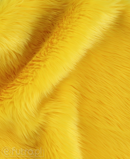 Czupryna 17Y żółty, sztuczne futro o średniej długości włosa około 40 mm