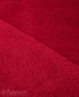Dzianina Pluszowa KW 31514 czerwony, materiał futerkowy o prosto strzyżonym włosiu o długości 9 mm