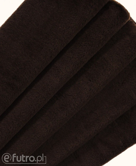 Dzianina Pluszowa KW 31577 brązowy, materiał futerkowy o prosto strzyżonym włosiu o długości 9 mm