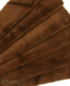 Dzianina Pluszowa KW 3253 brązowy, materiał futerkowy o prosto strzyżonym włosiu o długości 9 mm