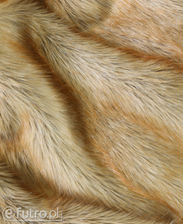 Fox Premium Beżowy 18-44, sztuczne futro niezwykle puszyste z włosem o długości 40 - 50 mm