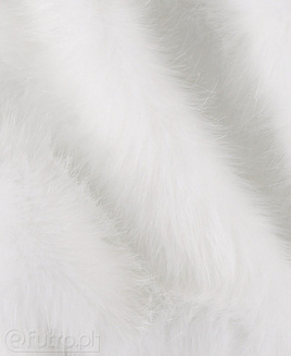Fox biały 340, sztuczne futro niezwykle puszyste  z włosem o długości do 60 mm
