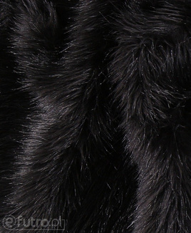 Fox czarny 2P-6 , sztuczne futro niezwykle puszyste  z włosem o długości do 60 mm