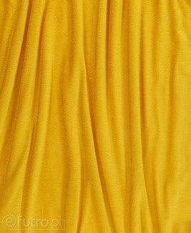 Minky Leon 22 żółty, to aksamitna i miękka w dotyku dzianina w typie velboa, z włosem o długości 3 mm