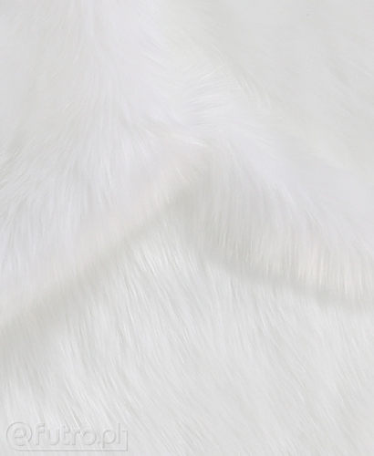  Czupryna 17WS biały,  sztuczne futro o średniej długości włosa około 40 mm
