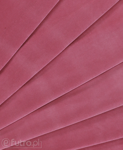 Aksamit 12447 różowy, tkanina, która charakteryzuje się naturalnym składem i krótką, bawełnianą okrywą włosową