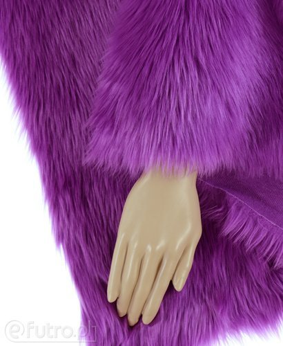 Czupryna 030 fioletowy, sztuczne futro o średniej długości włosa około 40 mm