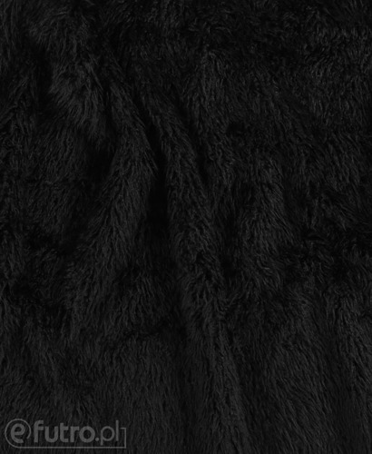 DZIANINA FUTRZANA WIKUNIA 3354 czarny, niezwykle elastyczna z lekko podkręconym włosem o długości do 25 mm