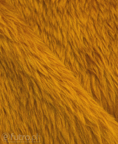 Dzianina Pluszowa DW 31516 rudy, materiał futerkowy o prosto strzyżonym, miękkim włosiu o długości 17 mm