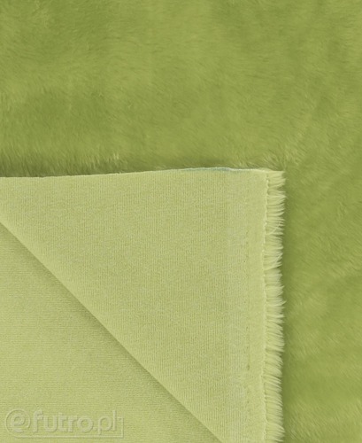 Dzianina Pluszowa DW 315311 zielony, materiał futerkowy o prosto strzyżonym, miękkim włosiu o długości 17 mm