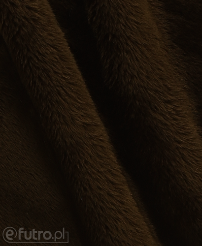 Dzianina Pluszowa DW 3255 brązowy, materiał futerkowy o prosto strzyżonym, miękkim włosiu o długości 17 mm