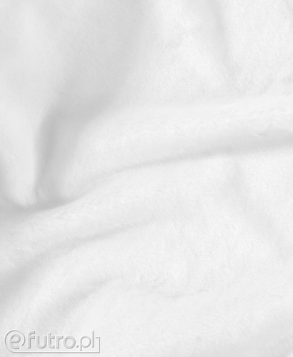 Dzianina Pluszowa KW 33540 biały, materiał futerkowy o prosto strzyżonym włosiu o długości 9 mm