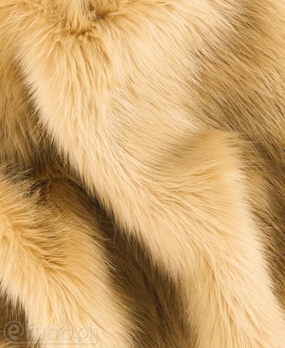 MATERIAŁ FUTRZANY FOX BEŻOWY 2P-6/9, sztuczne futro niezwykle puszyste  z włosem o długości do 60 mm
