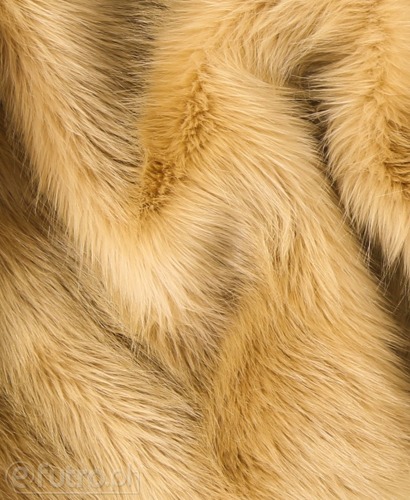 MATERIAŁ FUTRZANY FOX BEŻOWY 2P-6/9, sztuczne futro niezwykle puszyste  z włosem o długości do 60 mm