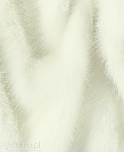 MATERIAŁ FUTRZANY FOX ECRU 2P-7, sztuczne futro niezwykle puszyste  z włosem o długości do 60 mm