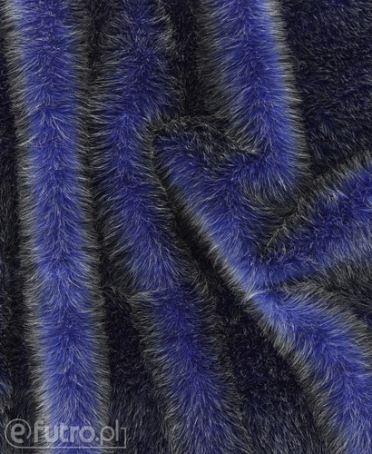MATERIAŁ FUTRZANY LISEK 315885 niebieski, gęsty i puszysty o długości włosia do 40 mm
