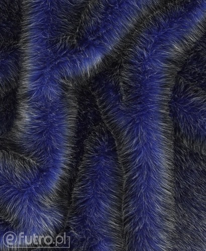 MATERIAŁ FUTRZANY LISEK 315885 niebieski, gęsty i puszysty o długości włosia do 40 mm