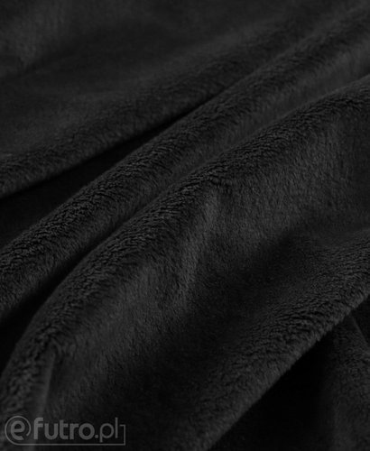 MINKI LEON PREMIUM 034 czarny, to aksamitna i miękka w dotyku dzianina w typie velboa, z włosem o długości 3 mm