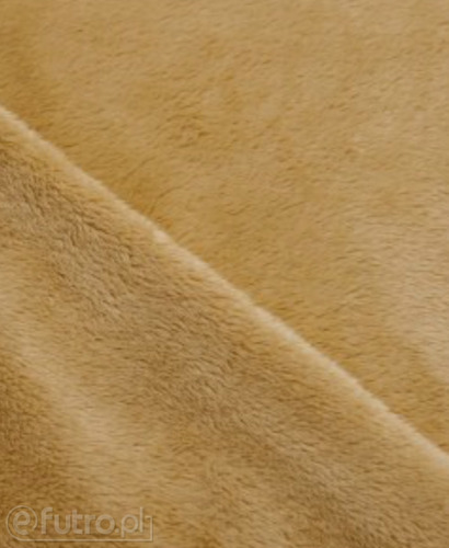 MINKY LEON 09 beżowy, to aksamitna i miękka w dotyku dzianina w typie velboa, z włosem o długości 3 mm